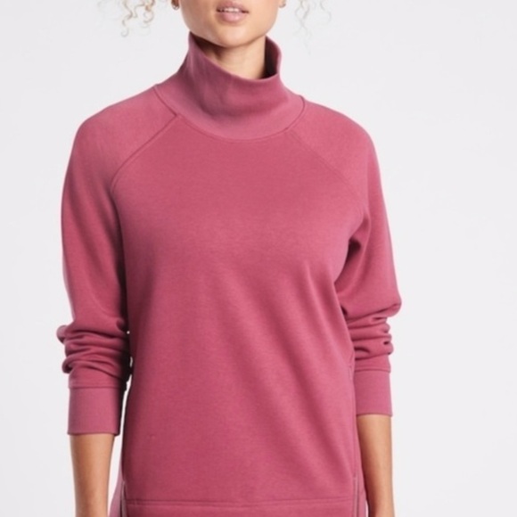 ATHLETA Side Zipper Cozy Karma Funnel Neck Pullover Sweatshirt Top Size XL Tall - Picture 16 of 16